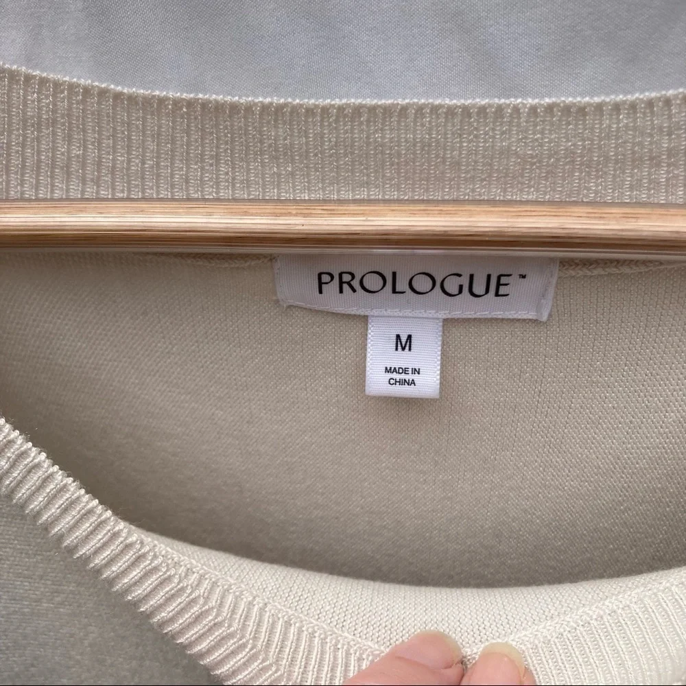 Prologue Cream Baggy Shirt, Size Medium - Picture 3 of 8